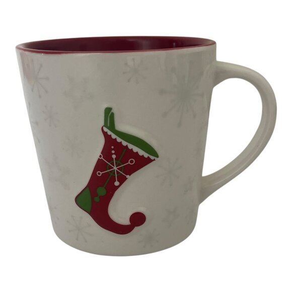 Other - Starbucks Coffee Cup Holiday 2006 Christmas Stocking Red White 17oz Snowflake